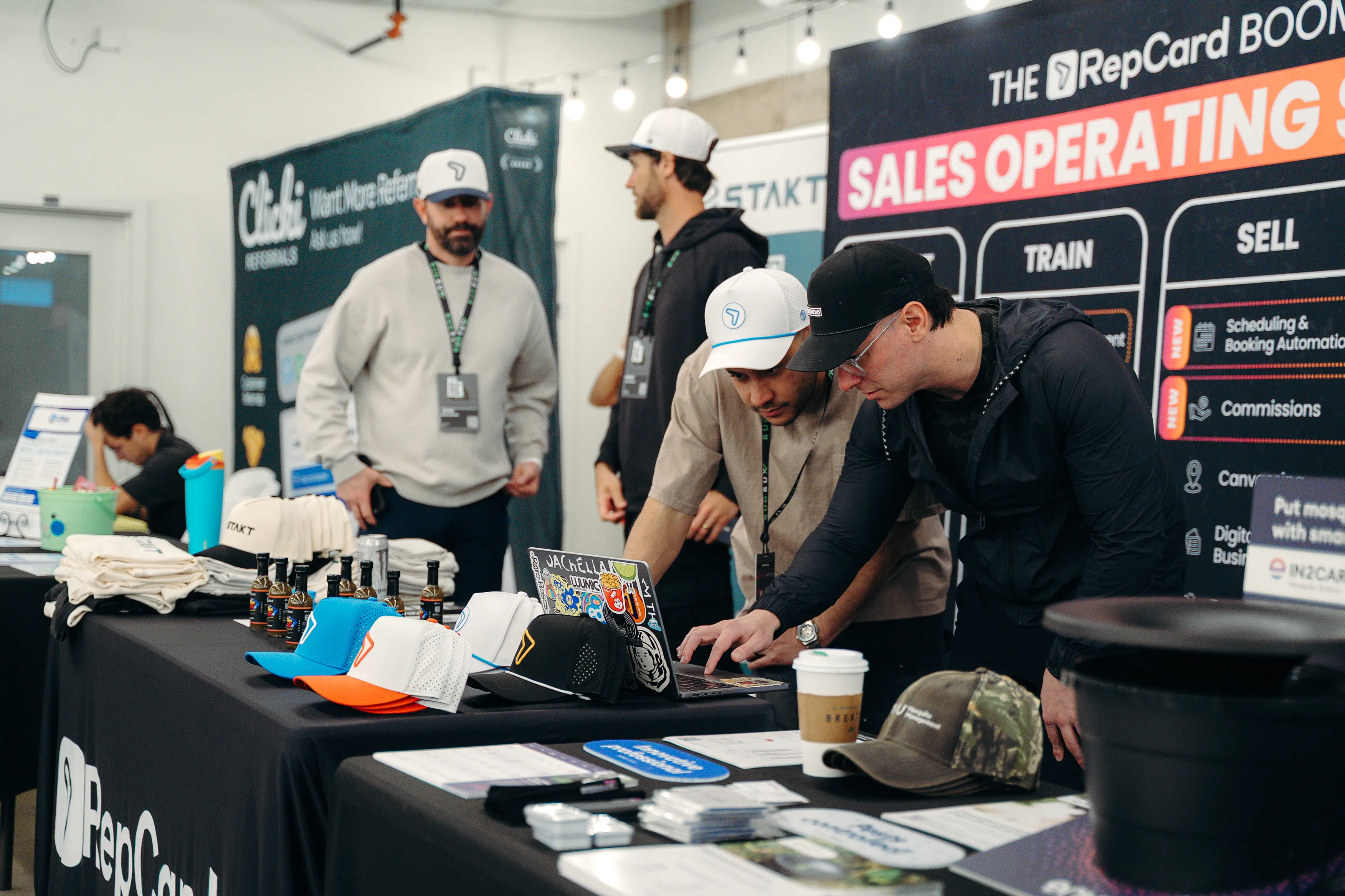 Pest control owners networking with partners at a Bug Bux event