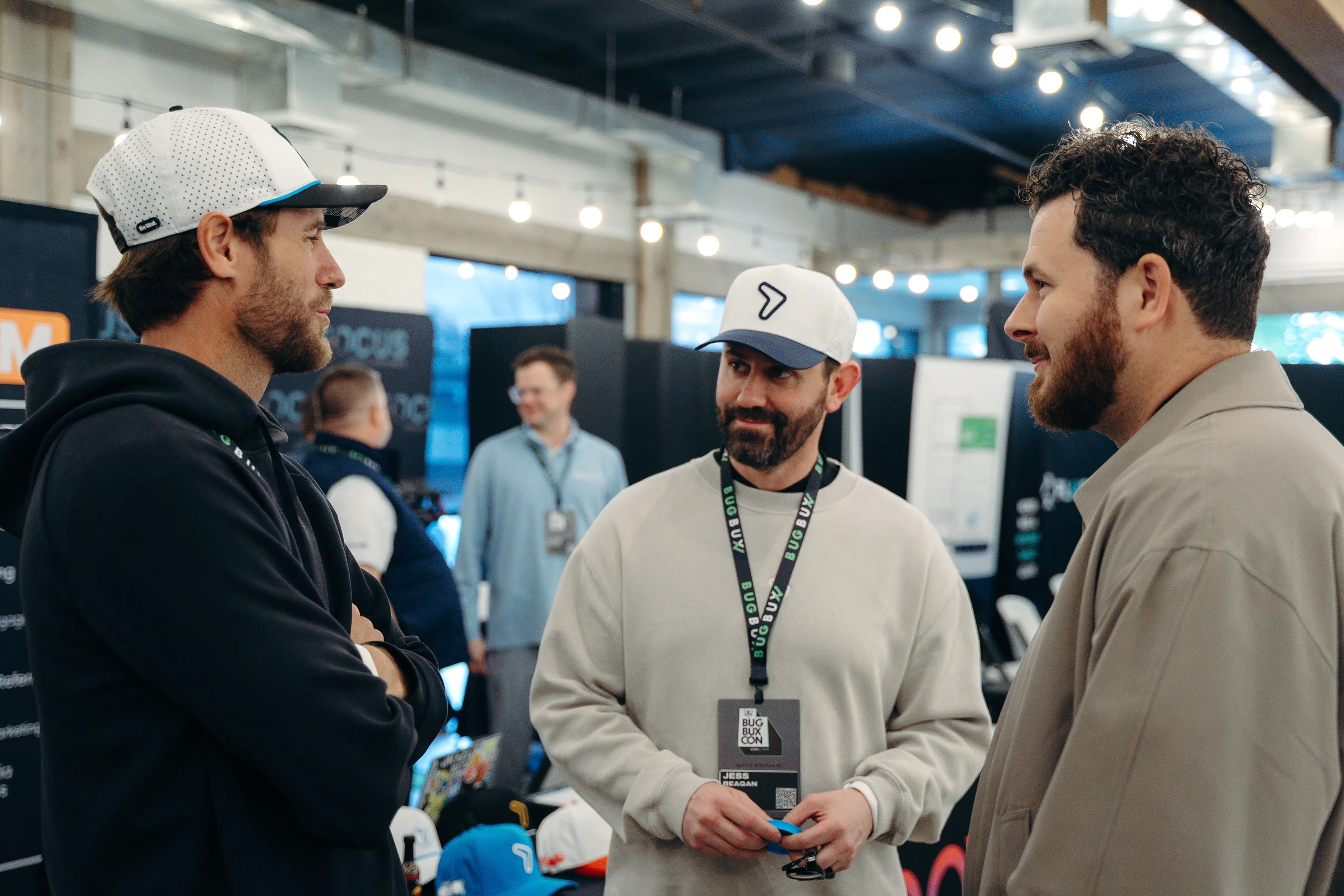 Pest control owners in conversation at Bug Bux Con